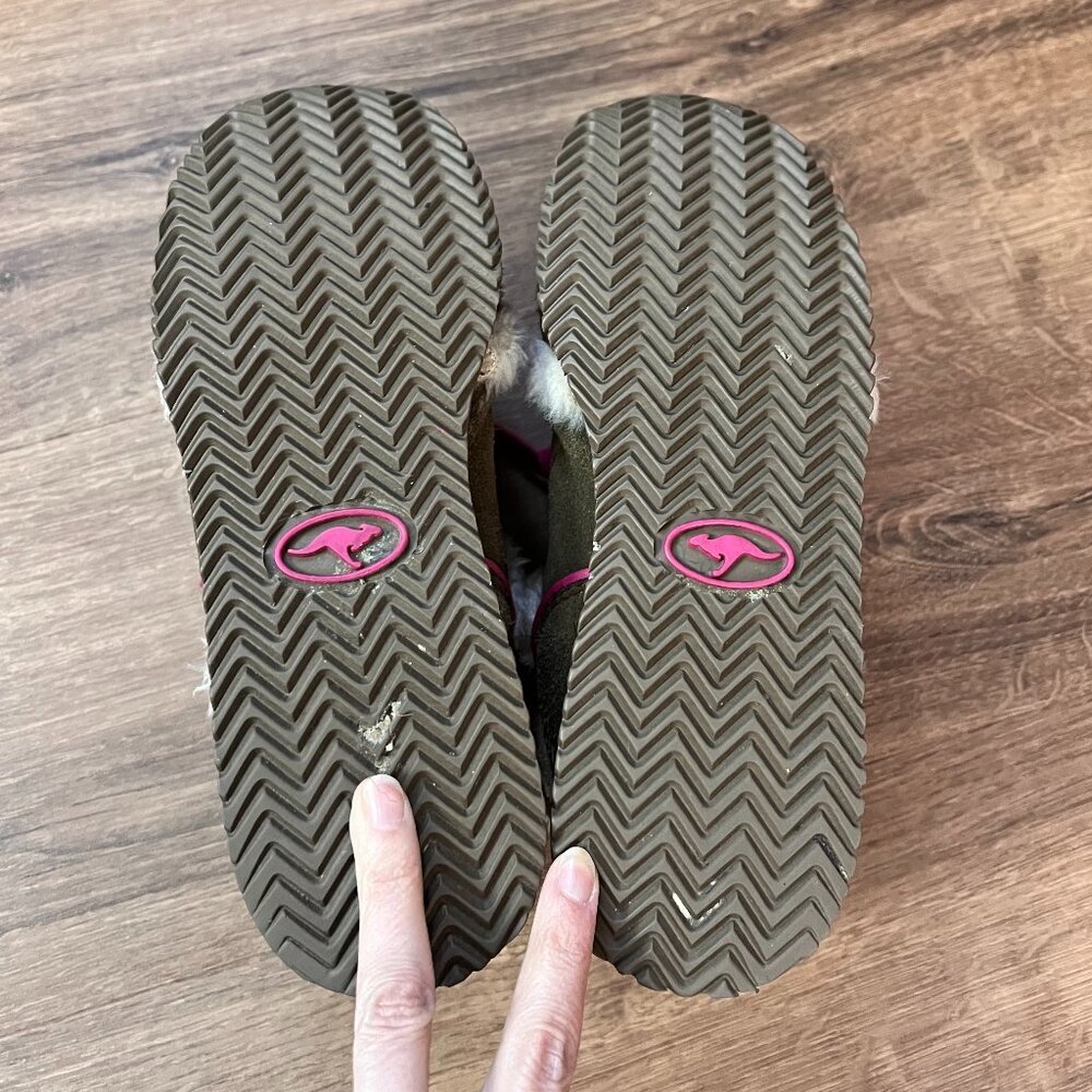 Kangaroos 'Roocicles' Leather Suede Pink High Top  Shearling Lined Snow Sneakers - Picture 8 of 11